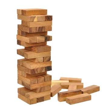 

45PCS Wooden Stacked Layers Building Block Gift Tower Block Stack Game Toys for Adult Party Bar Entertainment Kits