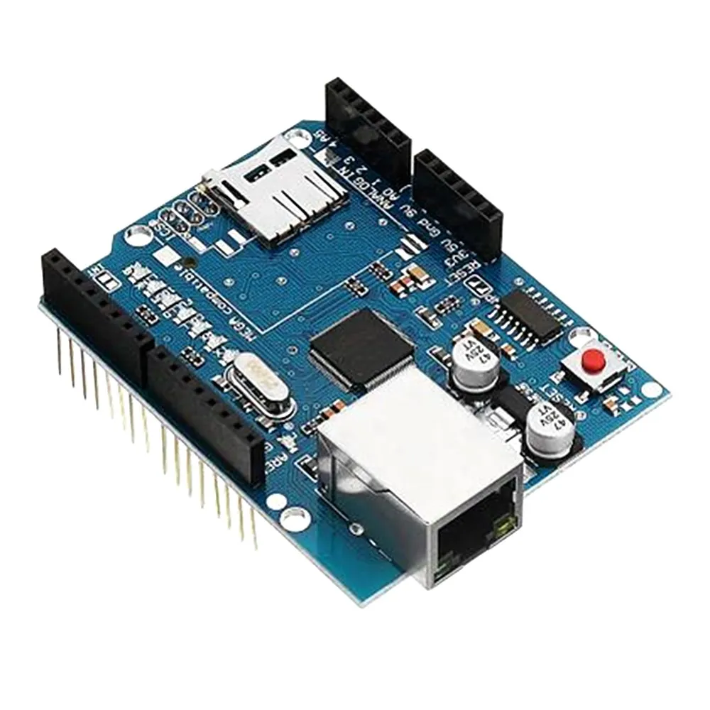 

Ethernet Shield Module W5100 Micro SD Card Slot products that work with official Arduino boards