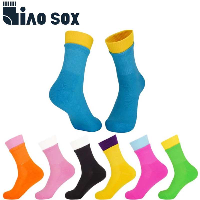 Женские спортивные короткие носки разноцветные Разноцветные с радужной