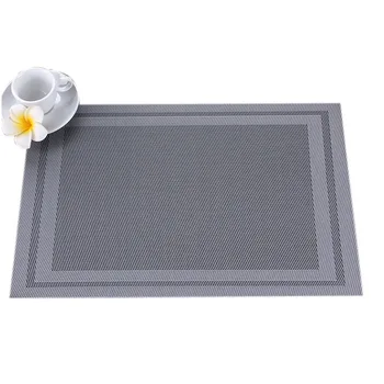 

Double bezel PVC PLACEMAT European Western-style PLACEMAT dining cushion insulation pad creative PLACEMAT 10pcs Sale New