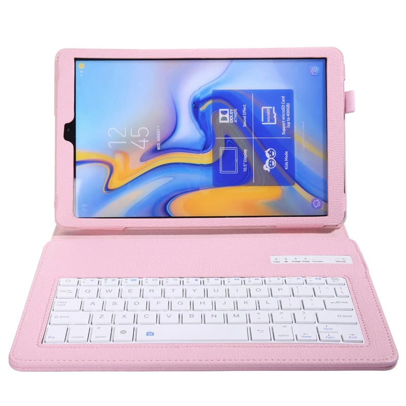 Чехол с клавиатурой Lychee для Samsung Galaxy Tab A 10,5 модель Sm-T590/T595/T597, тонкая легкая подставка со съемным Wi-Fi - Цвет: Blue
