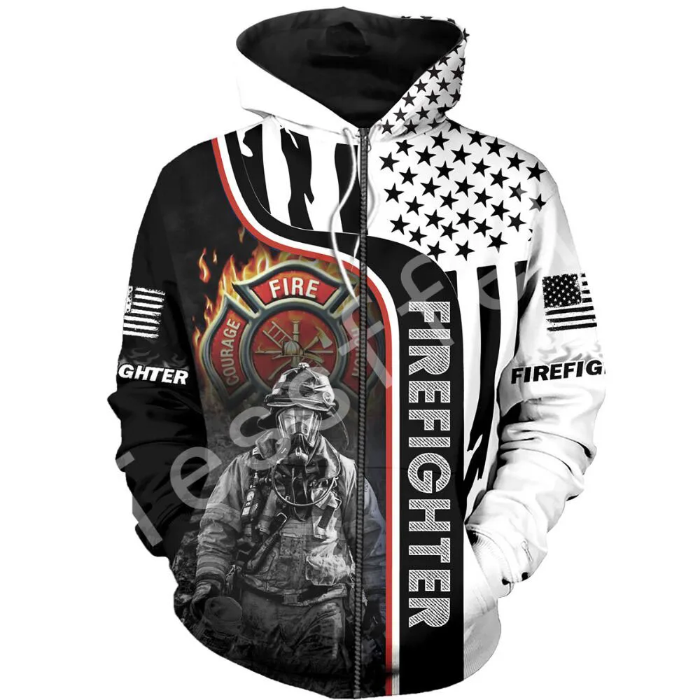 Tessffel Firefighter Firemen hero 3D Printed Hoodie/Sweatshirt/Jacket/Mens Womens HIP HOP fit color