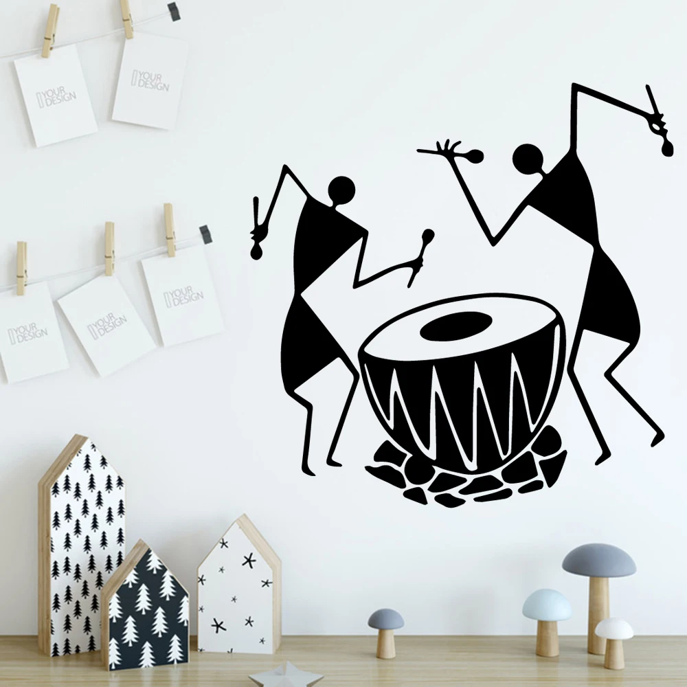 

Diy People Music Wall Stickers Adhesive Wallpaper Vinyl Removable Room Decoration For Kids Room Living Room Home Decor LW509