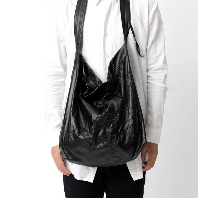 Owen seak, мужская и женская сумка, высокая, уличная, готический стиль, нейлон, черная, сумка для покупок, наклонная, сумка на плечо
