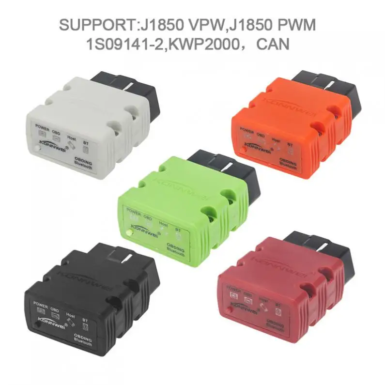 

KONNWEI KW902 Bluetooth ELM327 16Pin V1.5 Chip OBD 2 Automotive Scanner Full Diagnostic Tools Diagnosis Scanner