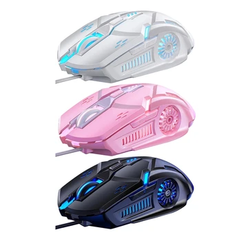

G5 Silent Wired Mouse Six-button Colorful Luminous Gaming Gaming Mechanical Mouse 6D 4-Speed DPI RGB For PUBG Computer Laptop