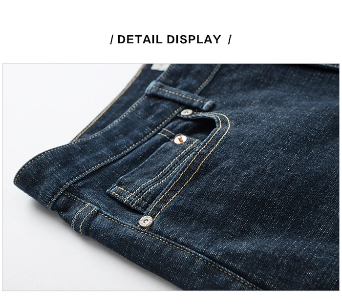 SEMIR, Стрейчевые джинсы, зимние, мужские, ins, порт, стиль, с буквенным принтом, маленькие, прямые брюки, удобные, стрейчевые, мужские джинсы