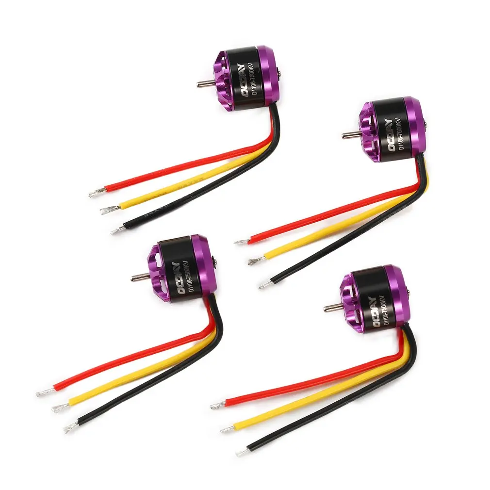 4 шт. бесщеточный двигатель OCDAY 1106 7500KV FPV RC гоночный Дрон DIY 3-4S бесщеточные двигатели для радиоуправляемого квадрокоптера