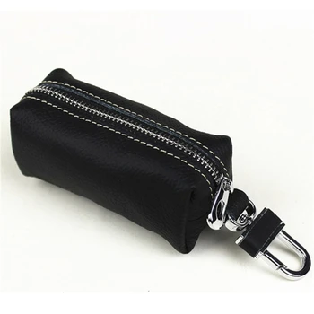 

Men PU Leather Key Wallets Zipper Key Purse Unisex Car Key Holders Buckle Key Case Housekeeper Holder