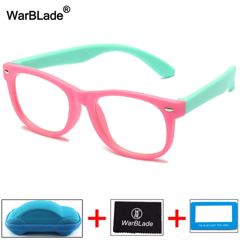 WarBLade Kids Anti Blue Light Blocking Glasses Children Optical Frame Eyeglasses Boys Girls Computer Transparent Eyewears UV400