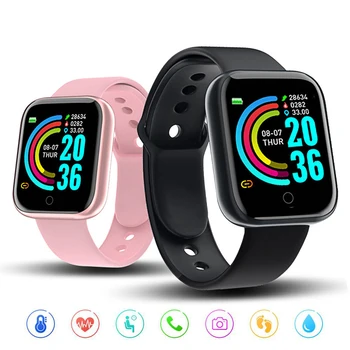 

Y68 Smart Watch Women Men Sport Bluetooth Smart Pedometer Heart Rate Monitor D20 Waterproof Tracker Bracelet