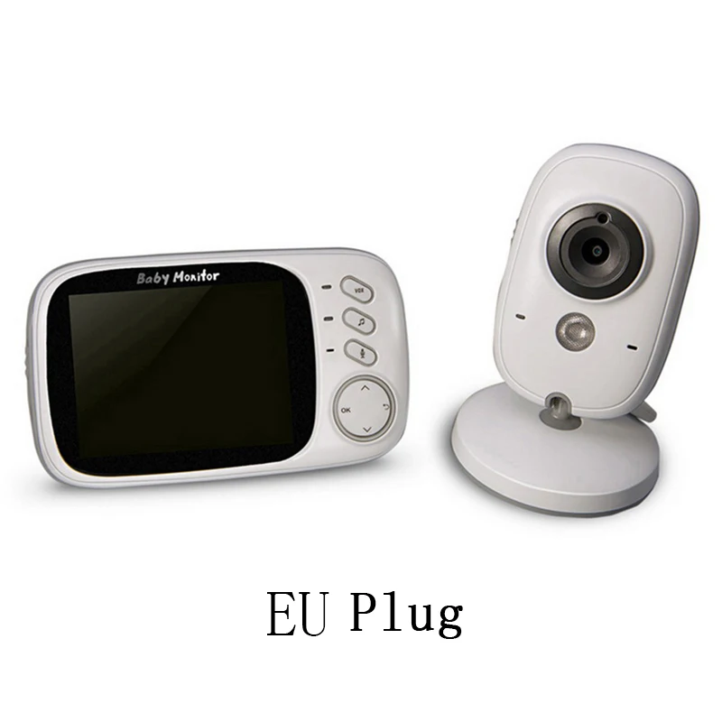EU Plug VB603 3,2 дюймов Беспроводная видеоняня для любви автоматическая камера ночного видения контроль температуры двусторонний аудио беспроводной монитор для детей - Цвет: EU Plug