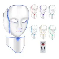 LED Photon Beauty Device 7 colori Led maschera facciale Led Photon Therapy maschera per il viso terapia della luce maschera per l'acne collo bellezza maschera a Led