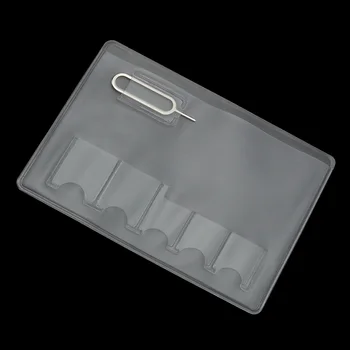 

Easy Carry Clear Protector Micro Sim Card Storage Case Box Bag Portable For Sim Memory Cards Transparency Universal