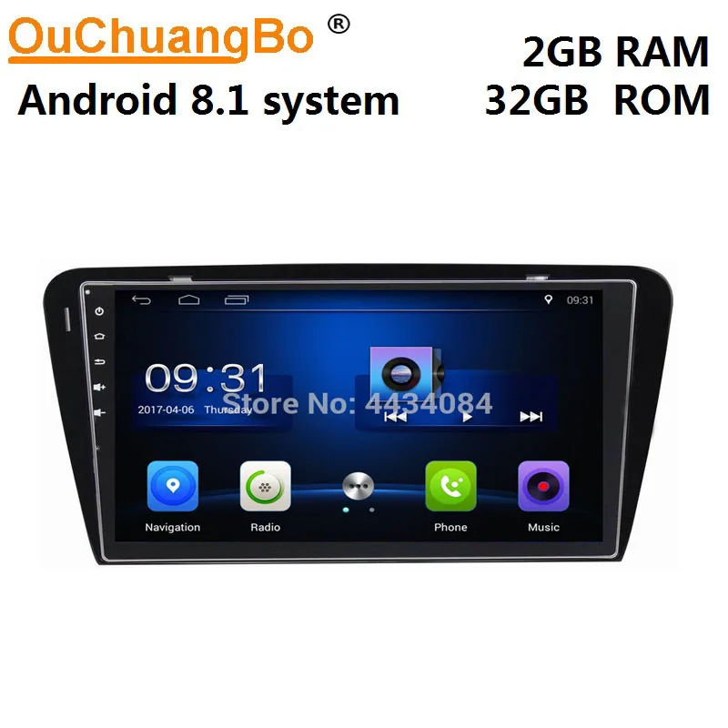 Ouchuangbo Автомагнитола с gps для Skoda Octavia 2015 Поддержка wifi SWC 1080P видео android 8 1 OS