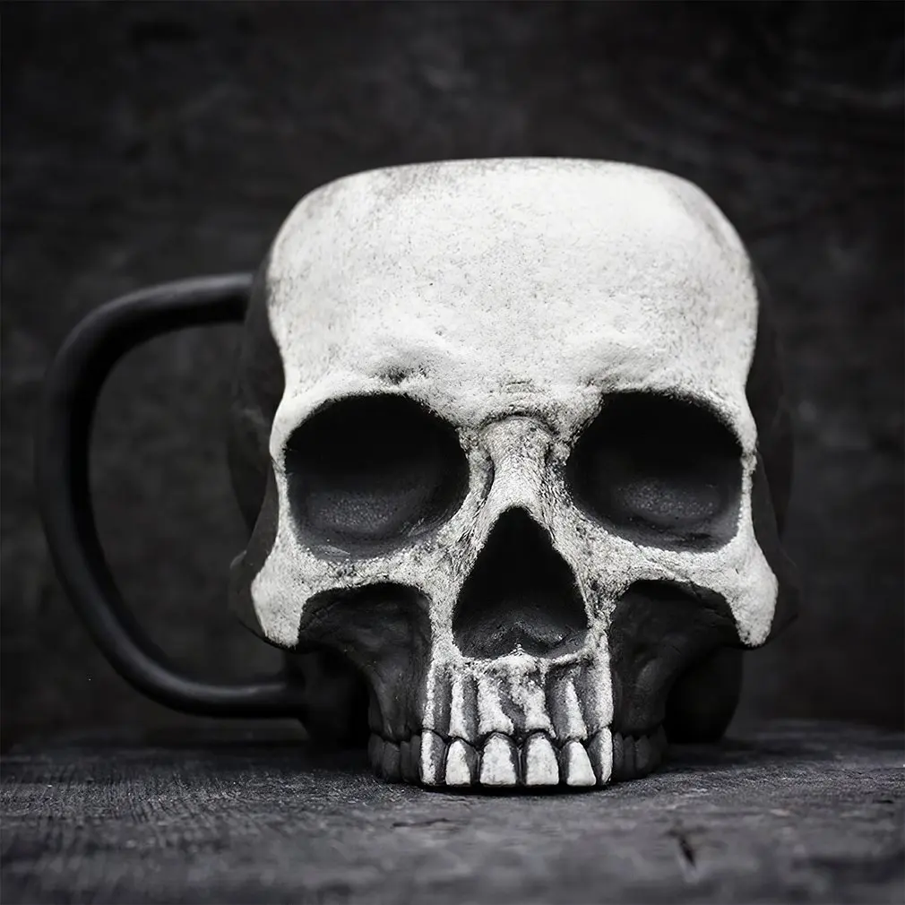 Halloween Skeleton Mug Bone China Realistic Handmade Water Cup Gift Gothic Home Decoration Collection | Дом и сад