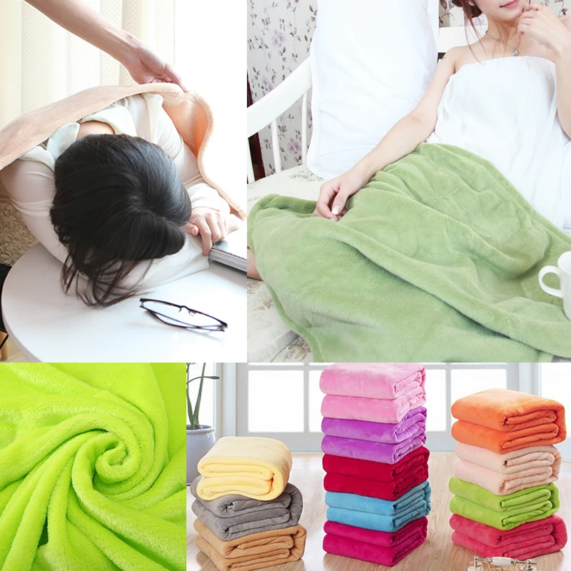 50*70cm Soft Coral Fleece Blanket Baby Blankets Faux Fur Mink Throw Sofa Cover Bedspread Flannel