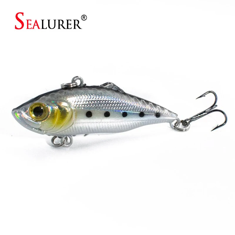 

SEALURER VIB Lures 6cm 11g Vibration Hard Baits Sinking Wobbler Plastics 6# Hooks Pesca Fly Fish