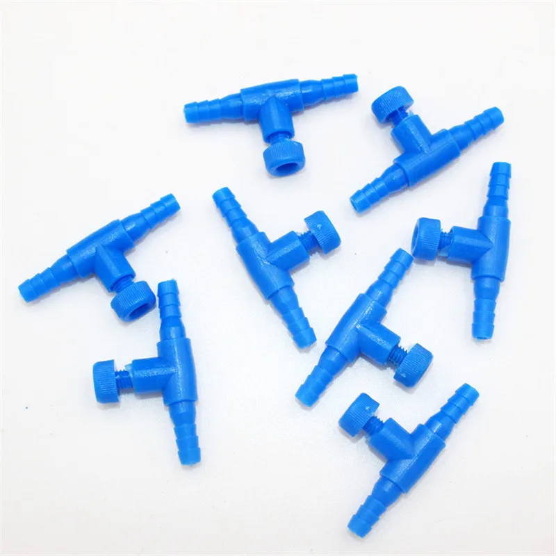 20pcs Dripper Watering Tee Connector Aquarium Pump Flow Control Valves Adjustable Air Tube Joint Greenhouse Tools aquarium accessories