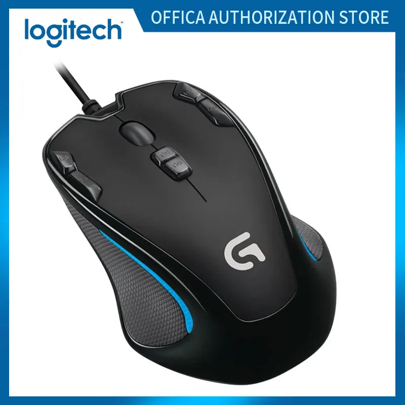 Logitech G300s USB Wired Gaming Mouse, 2, 500 DPI, RGB, Light Weight, 9  Programmable Controls, On-Board Memory, Compatible with PC/Mac - Black