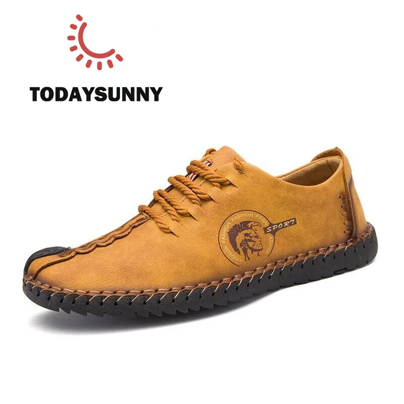 

Sneakers Men Shoes New Comfortable Big size 38-48 Casual Shoes Loafers Men Quality Split Leather Shoes Men Flats Moccasins Shoe