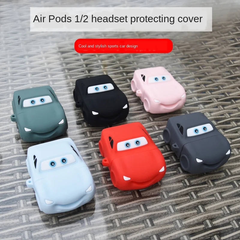 

Suitable for AirPods1/2 Generation Protective Cover Cartoon Mini Sports Car Cool Anti-fall Apple Wireless Bluetooth Headset Box