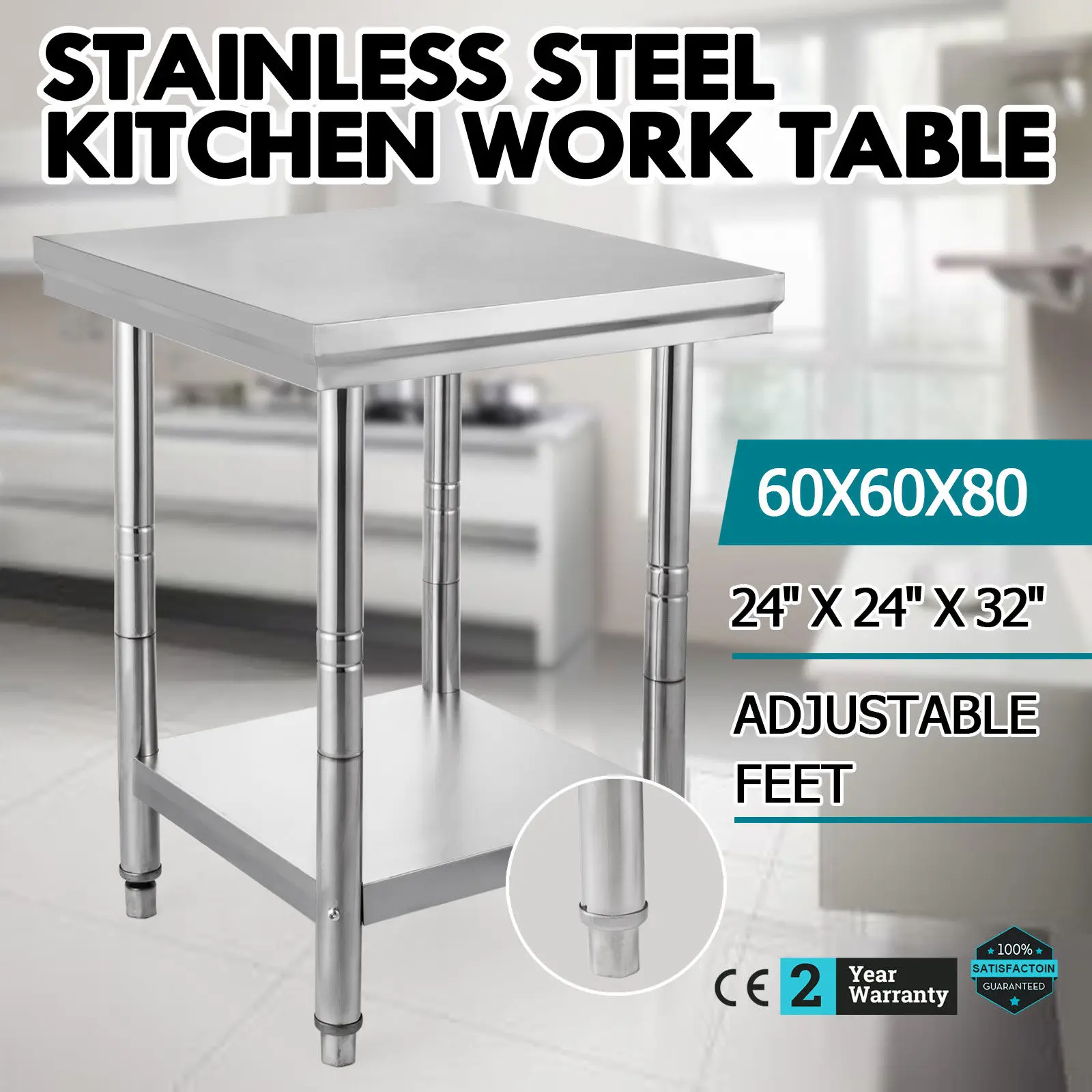

Free shipping for EU 24 x 24 Stainless Steel Work Prep Table Kitchen Restaurant