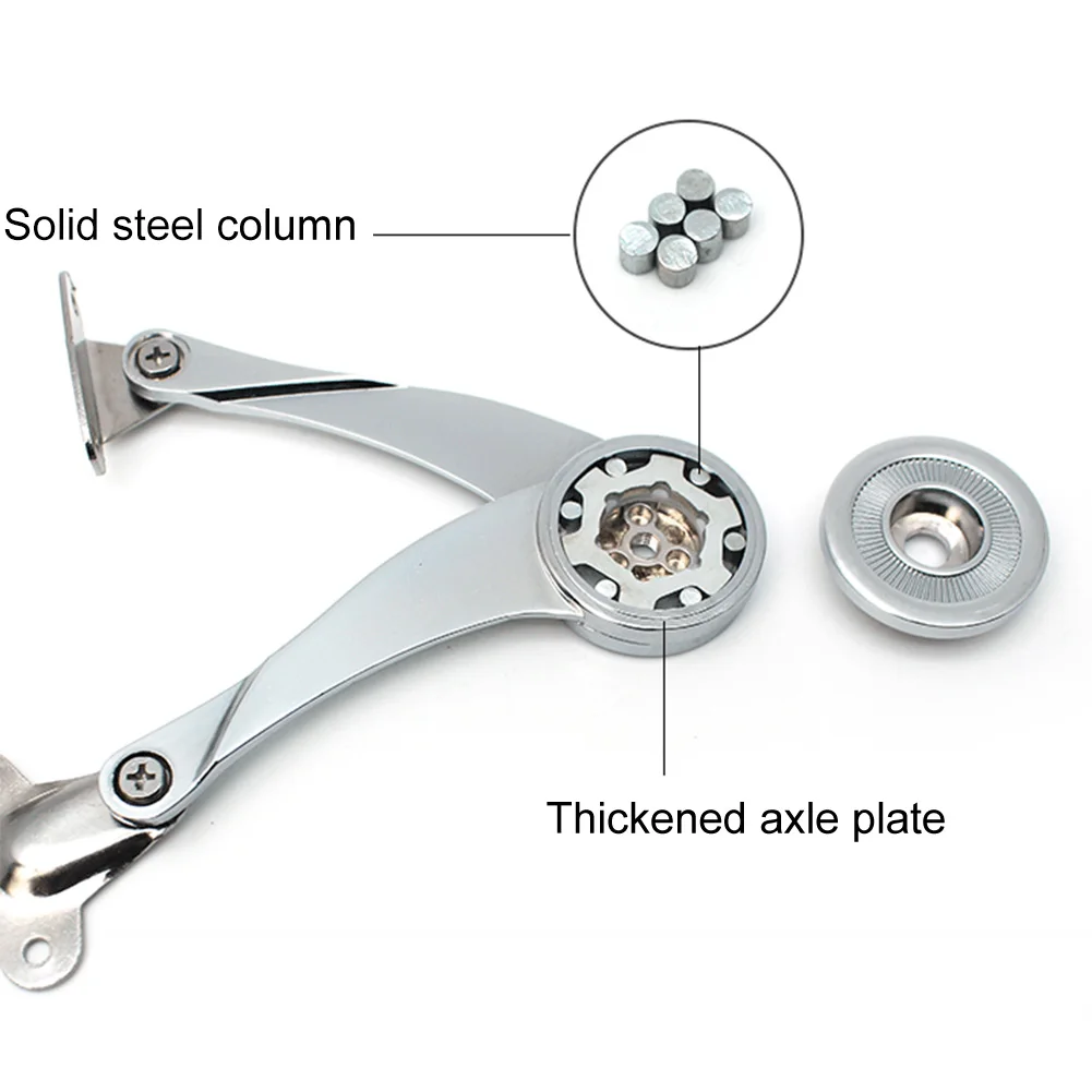 

2PCS Soft Close Buffer Wardrobe Door Self-Adjustable Home Furniture Open Angle Folding Damper Lid Support Cabinet Hinge Hardware