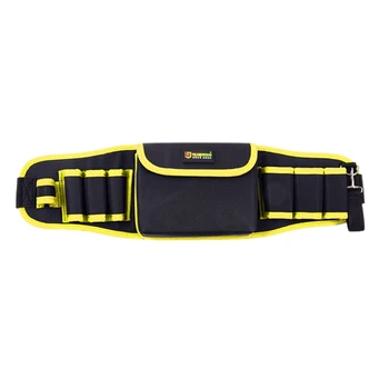 

Tool Bag With Cover Tool Belt For Screwdriver Pouch Durable Waist Tool Holder Adjustable Electric Drill Bag Yellow