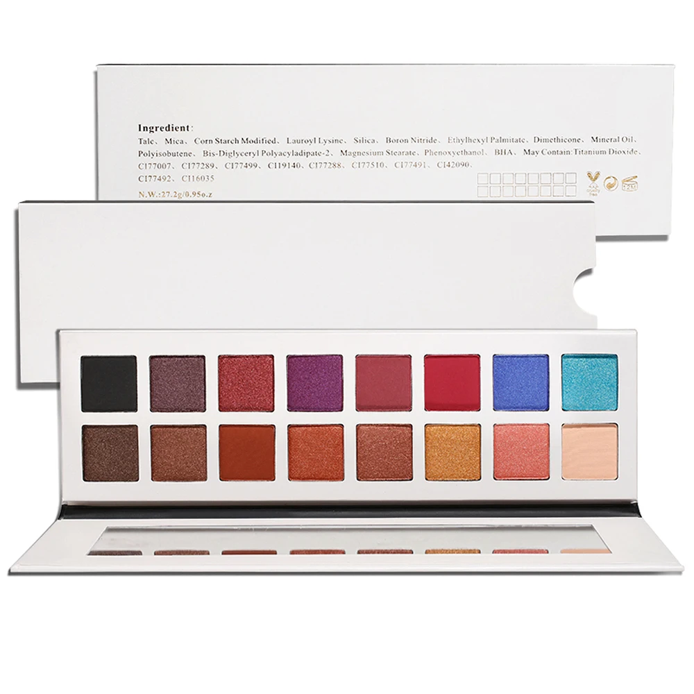 OEM Private Label christmas eyeshadow color for brown eyes hypoallergenic makeup vegan cosmetics no logo custom