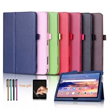 Coque en cuir pu de 9.6 pouces avec support de tablette, étui pour Huawei M5 lite 10 MediaPad T3 10.1 avec Film et stylo, 10.4