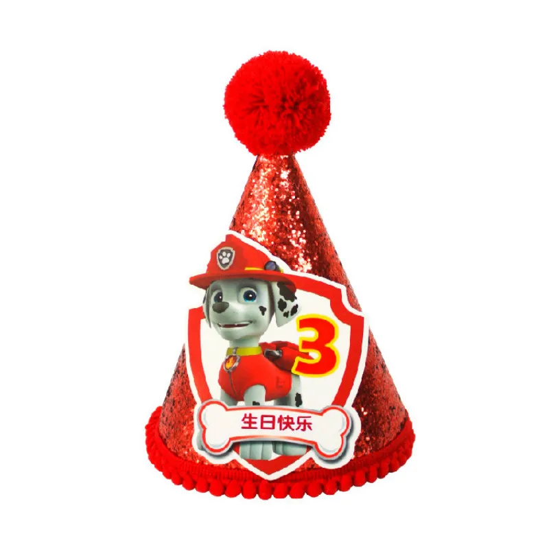 Paw Patrol/вечерние шляпы на день рождения, Аниме фигурки, вечерние украшения для детских игрушек, рождественские подарки 2D63
