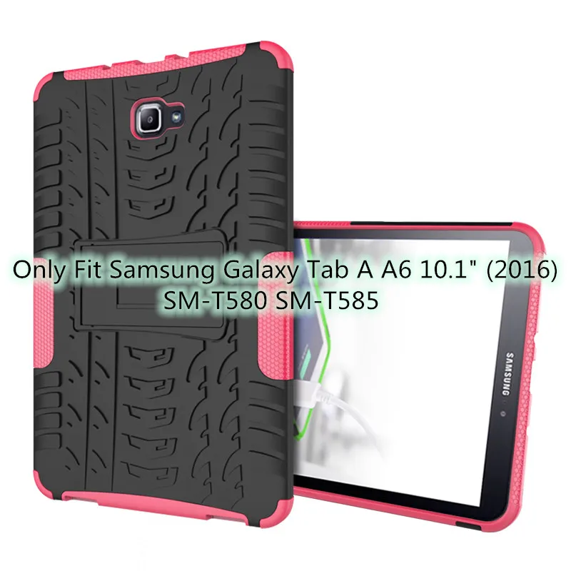 mei hong T580 Шина и силикона с откидной крышкой для Samsung Galaxy Tab A A6 10,1 чехол T580 T585 T510 T515 SM-T580 SM-T585 SM-T510, коксовое покрытие+ подставка для ручек - Цвет: mei hong T580