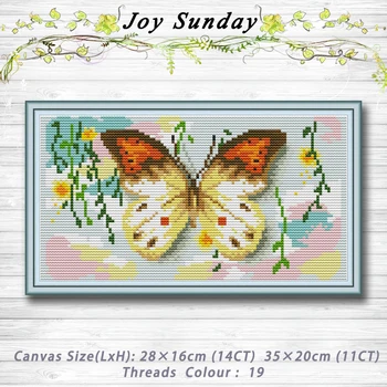 

Butterfly animal decor painting dmc 14CT 11CT counted cross stitch kits embroidery sets Needlework Sets chinese cross stitch