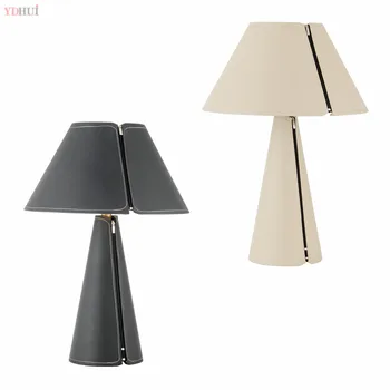 

Nordic minimalist table lamp style individual art living room bedroom bedside table decoration leather table lamp