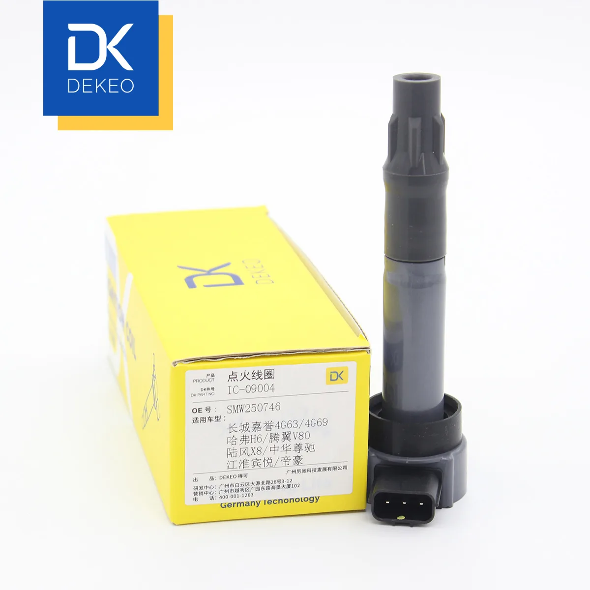 DEKEO катушки зажигания для DFL Lingzhi QA 2.4L Geely EC8 2.0L 2.4L Landwind X8 2.4L Great Wall TengyiV80 Cowry 2.0L SMW250746