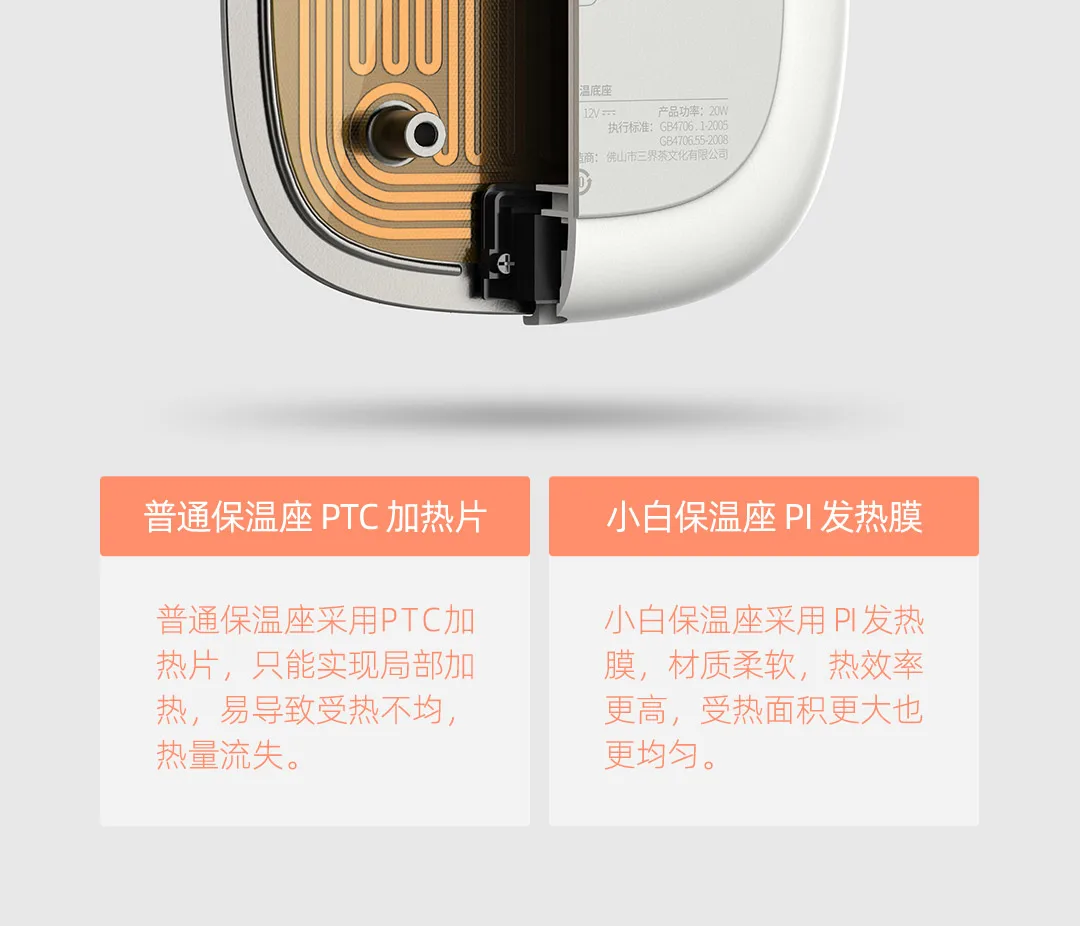 Xiaomi Youpin xiaobay Теплоизоляционный подстаканник 55 градусов постоянная температура DC 12 В PI нагрев для фарфорового стекла металлическая чашка