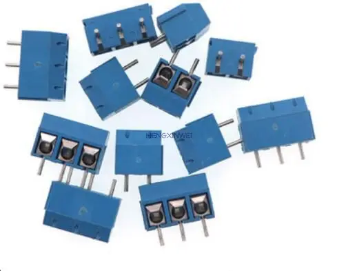100 шт. 3 Pin винт PCB Клеммная колодка Разъем 5 мм шаг