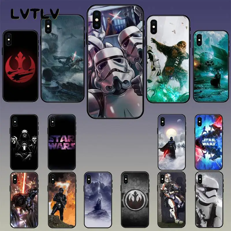 LVTLV Звездные войны DIY печать рисунок чехол для телефона оболочка iPhone 11 pro XS MAX 8 7 6 6S