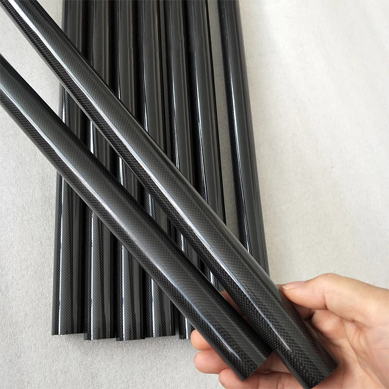 2Pcs Length 1000mm High Quality 3K Full Carbon Fiber Pipe Tube For RC