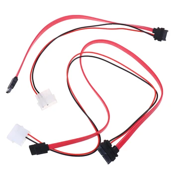 

7 + 6 Pin Slimline SATA Cable for Slim Laptop SATA DVD CD-RW Drive Power Adapter Cable Notebook Optical Drive Cable Line
