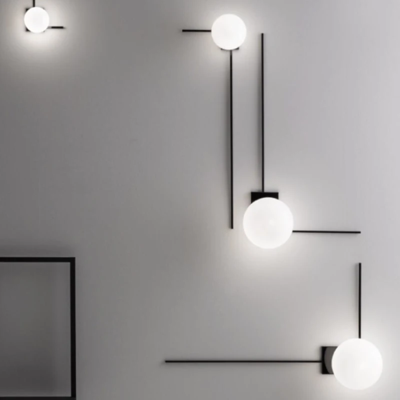 Details about   Modern Record Wall Lamp Minimalist Glass Living Room Round Wall-mounted Lamps 