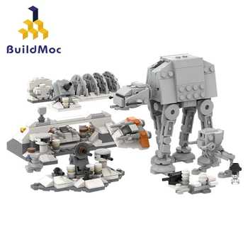 

Buildmoc New Star Micro Assault Hoth AT-AT AT-AP Walker Starwars Lepining Building Brick Toy Children With Figure