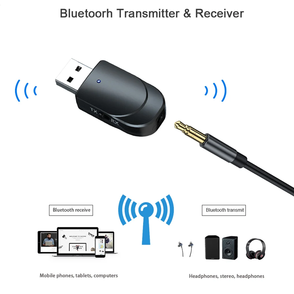 3 в 1 Мини Bluetooth 5 0 аудио приемник передатчик мм разъем AUX USB стерео музыкальный