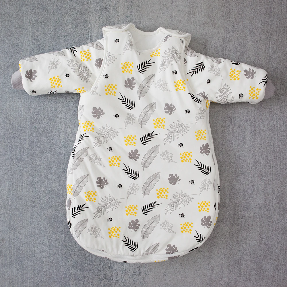Baby Wearable Blanket Quilt Baby Sleeping Bag For Children Sleepwear Newborns Baby Changing Diaper Detachable Sleeves New 5