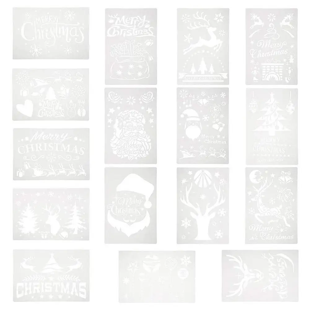 

Christmas Santa Clause Reindeer Snowman DIY Layering Stencils Coloring Scrapbook Decorative Painting Template Embossing C1E8