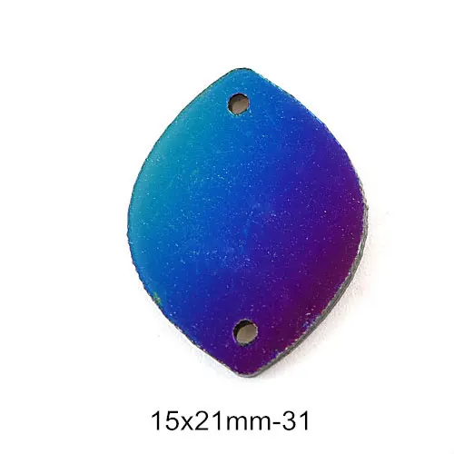 15x21mm-P31 20 шт Радужное зеркало пришить на Стразы больше формы акриловая Радуга пришить на горный хрусталь платье аксессуары F0160 - Цвет: 15x21mm-P31