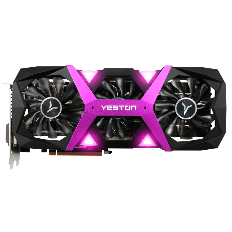 Yeston Radeon RX5500XT GPU 8G/128 бит/DDR6/7nm PCI Express x16 3,0 видеокарта для игр HDMI+ DP+ DVI-D* 2 для рабочего стола