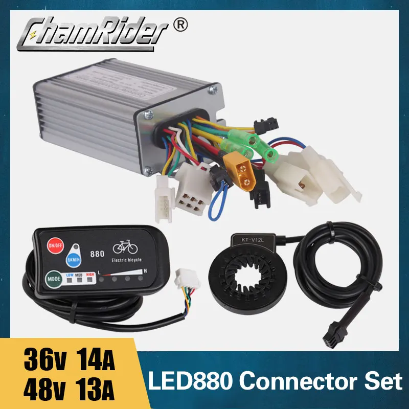 36V 250W 48V 350W Controller LED880 Display Meter PAS Set E-Bike Conversion Kit Dual Mode Hall Sensor and Sensorless | Спорт и