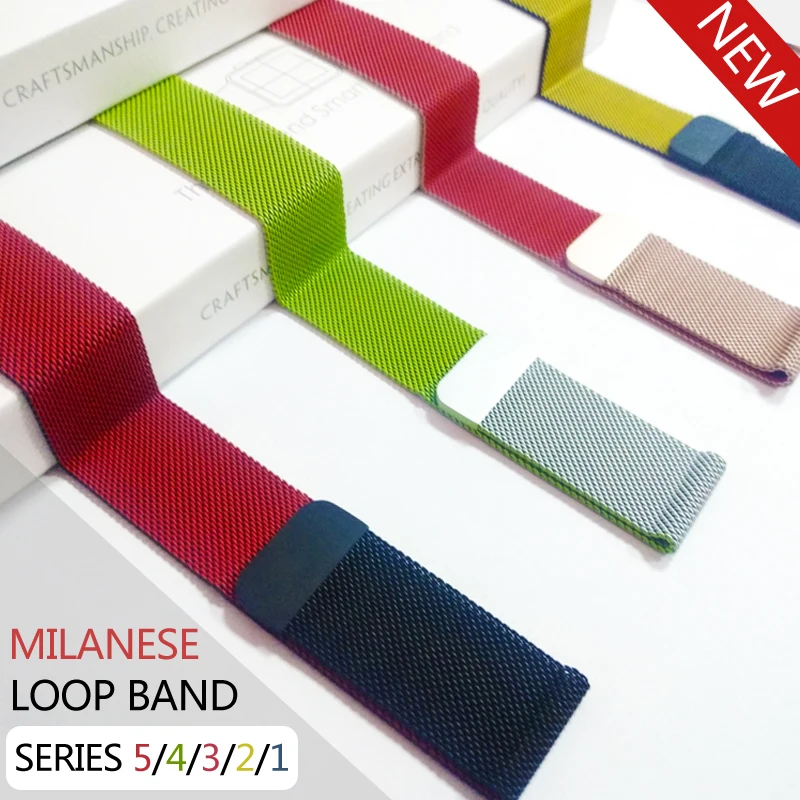 

Milanese Loop Strap For Apple Watch band apple watch 5 4 3 band 44mm/40mm pulseira iwatch 5 42mm 38mm correa watchband bracelet